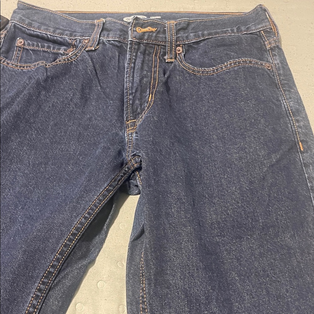 Old Navy Men's Dark Blue Straight Jeans